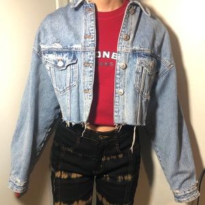 Zara cropped denim jacket
